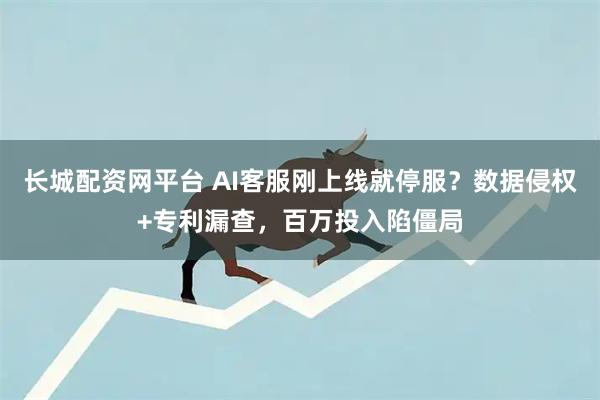 长城配资网平台 AI客服刚上线就停服?数据侵权+专利漏查,百万投入陷僵局